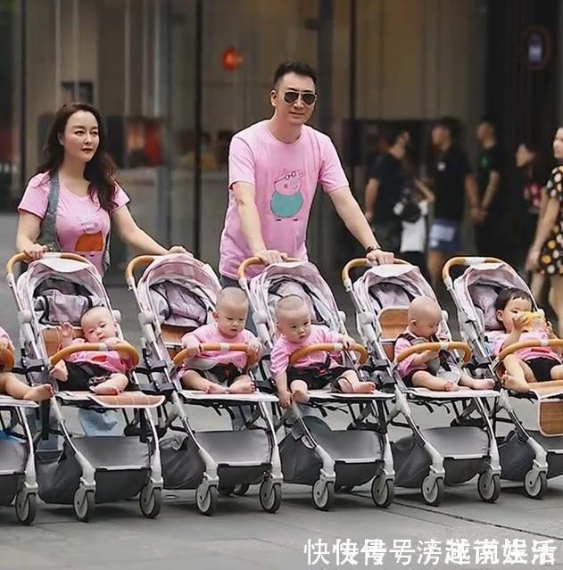母乳|夫妻带6个娃逛街“横行霸道”,路人看呆,网友再一个凑葫芦娃