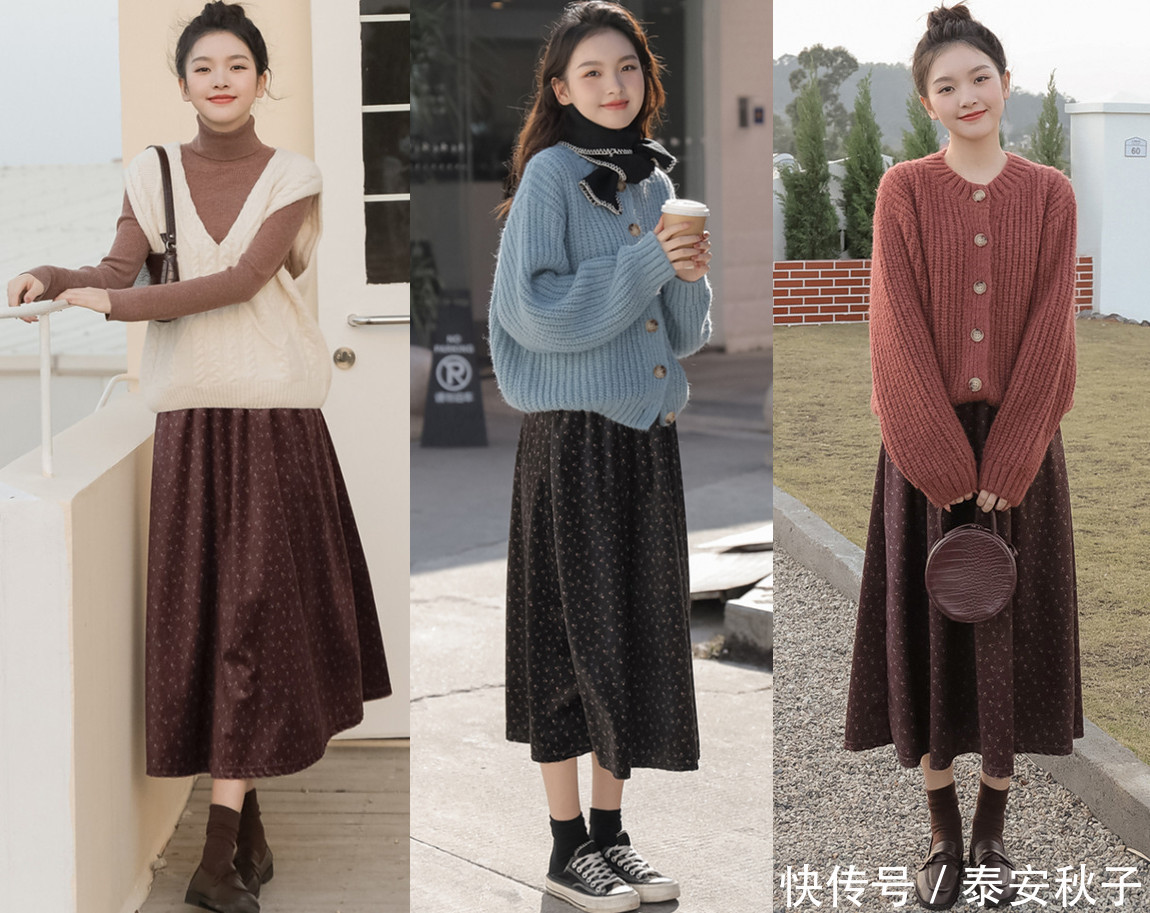 早春火了的“毛衫+半身裙”穿搭:简单日常、也能雅致迷人!