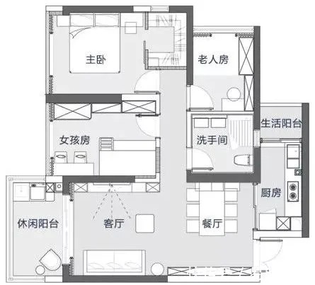 轻奢风|以高级灰为主色调，搭配格调满满的木质家具，营造简约有质感的家居氛围