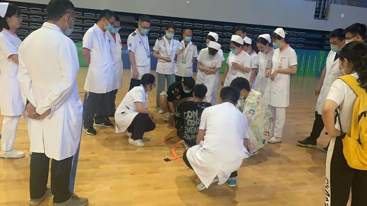 场馆|“十四运会”羽毛球比赛场馆举行医疗应急演练