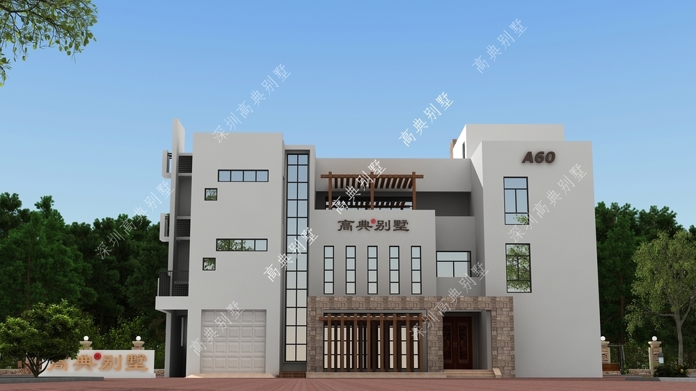 别墅|这款现代风格的别墅,色调简单而时尚,具有极强的建筑设计感。