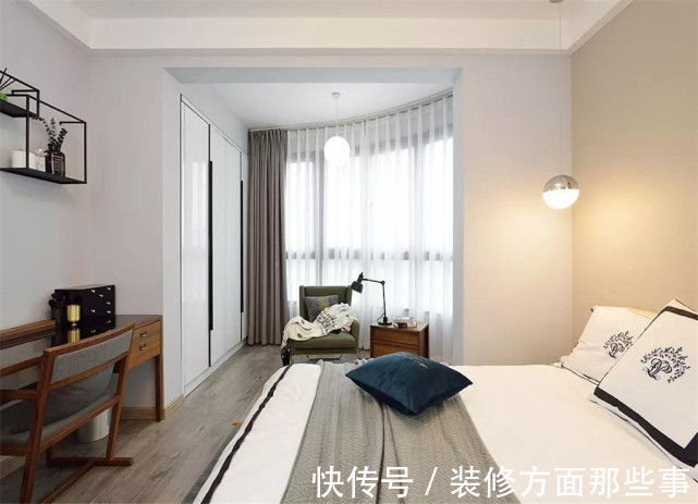 空调孔|67平简约风一居室加一个开放式书房,这样的家更浪漫