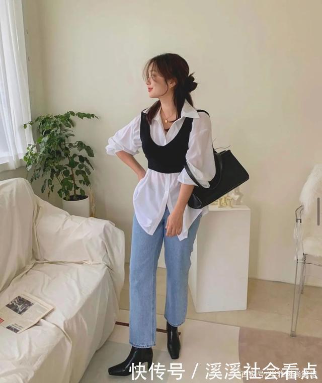 衬衫 + 短靴,秋天这么穿又A又撩!