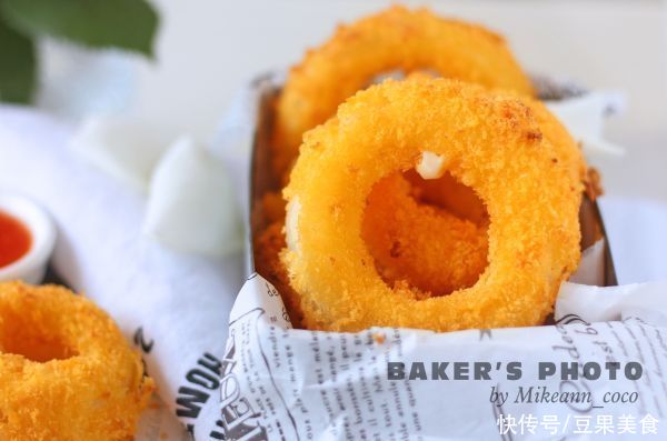 爆浆|#巨下饭的家常菜#金黄酥脆，会爆浆洋葱圈