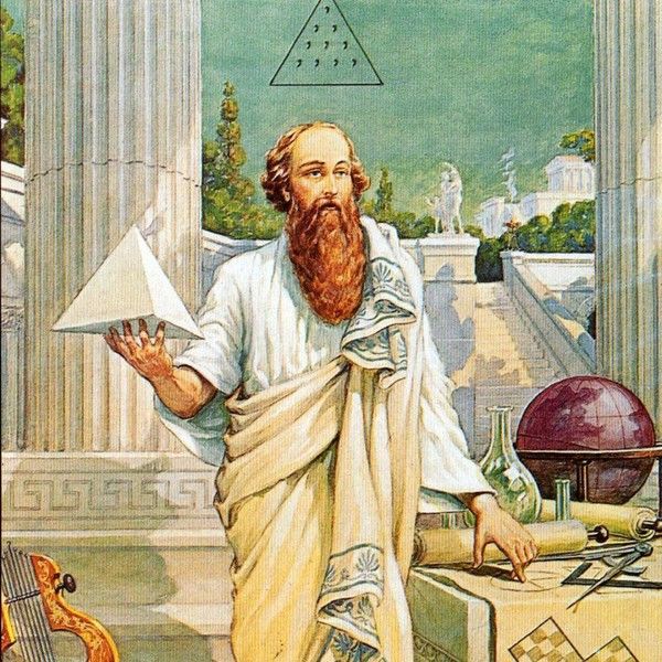 希腊数学家毕达哥拉斯 (pythagoras) 与泰勒斯 (thales of miletus)