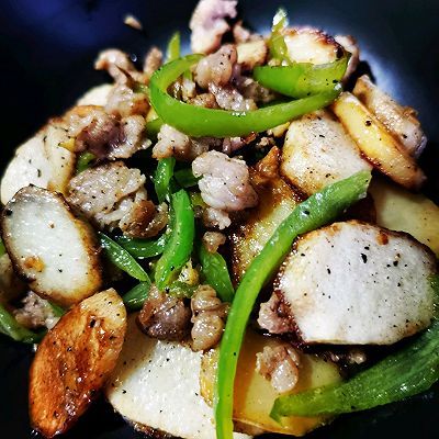 尖椒|肉炒土豆山药