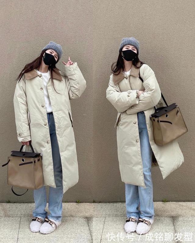 高腰线|羽绒服配打底裤已过气,现在流行豆腐裤和鲨鱼裤,保暖时髦两不误