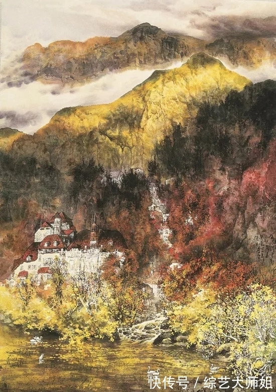 萧瀚$旅德中国画家|色彩的魅力!萧瀚彩墨山水画