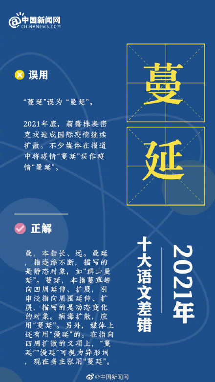 血脉偾张|2021年十大语文差错