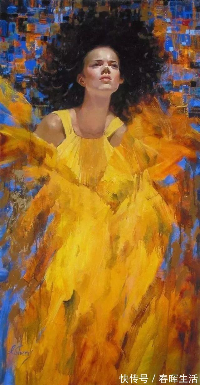 irene@她的油画有一种惊艳脱俗的美,乌克兰天才女画家艾琳·谢里