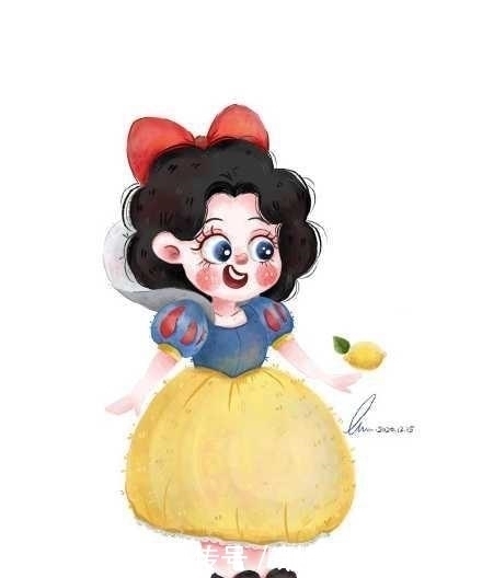 迪士尼公主|插画版的迪士尼公主,乐佩公主粉嫩可爱,茉莉公主气质优雅
