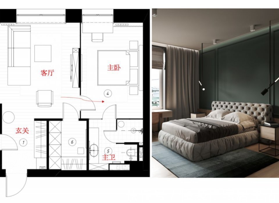 壁挂|别再盯着北欧风啦,看看人家66㎡小户型轻奢风,豪宅也被秒成渣