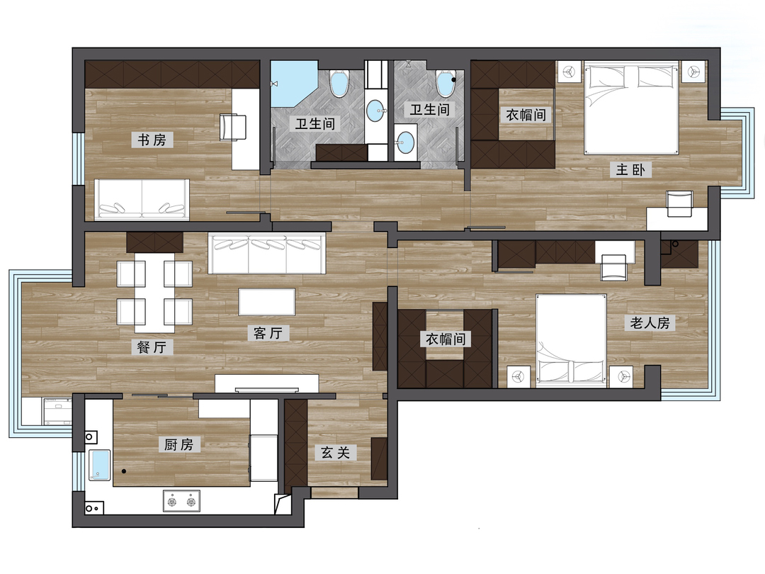 空间|两代人生活在一起,106㎡的空间,该如何装修呢?
