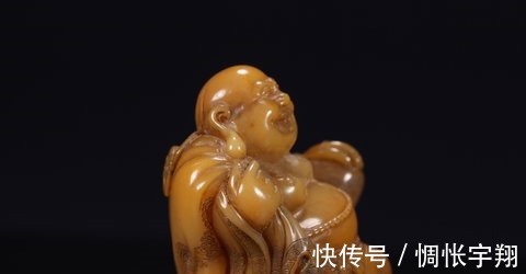 寿山!晚清 寿山田黄石“罗汉”摆件