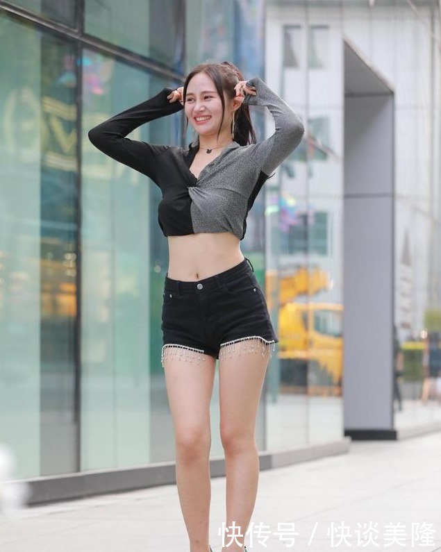 好看|想要把短裤穿好,必须要会配鞋子,笔直纤细的美腿才能展现出来