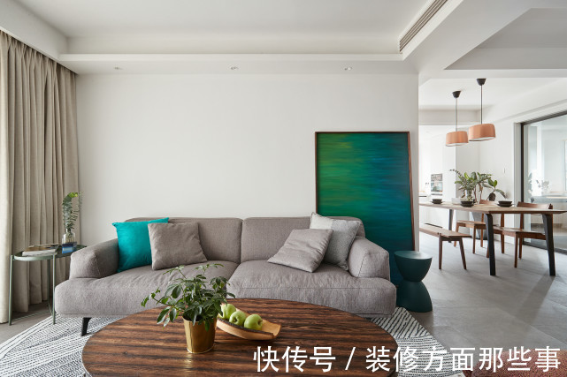 现代|120平现代风三居室,高纯色彩的大量运用,大胆而灵活