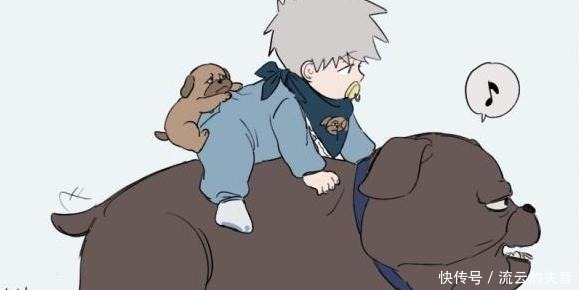 博人传|火影卡卡西与忍犬相处的方式,小时候当坐骑,长大后成家人