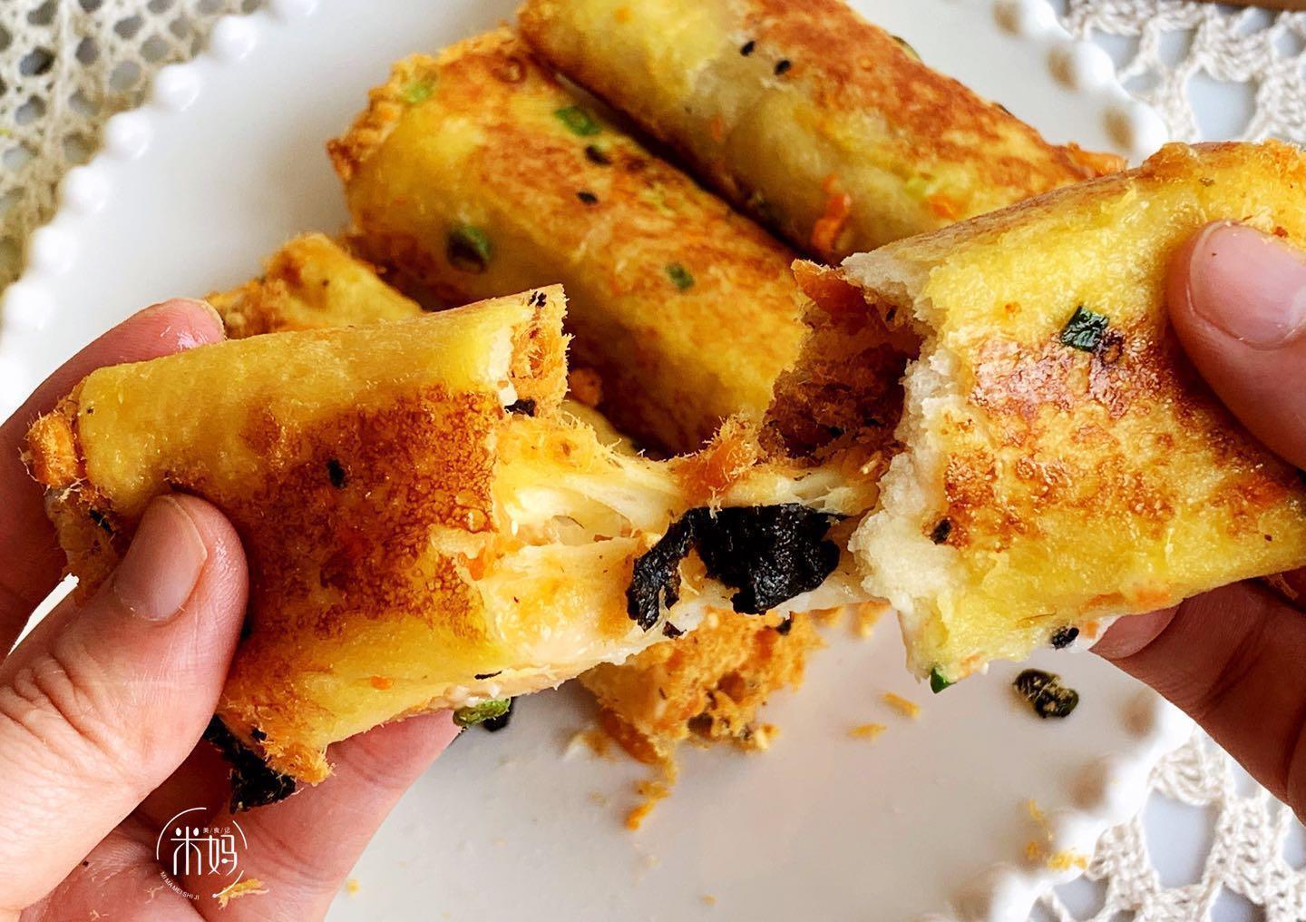 拉丝|最近孩子迷上它，早餐宵夜都要吃，柔软焦香还拉丝，5分钟就搞定