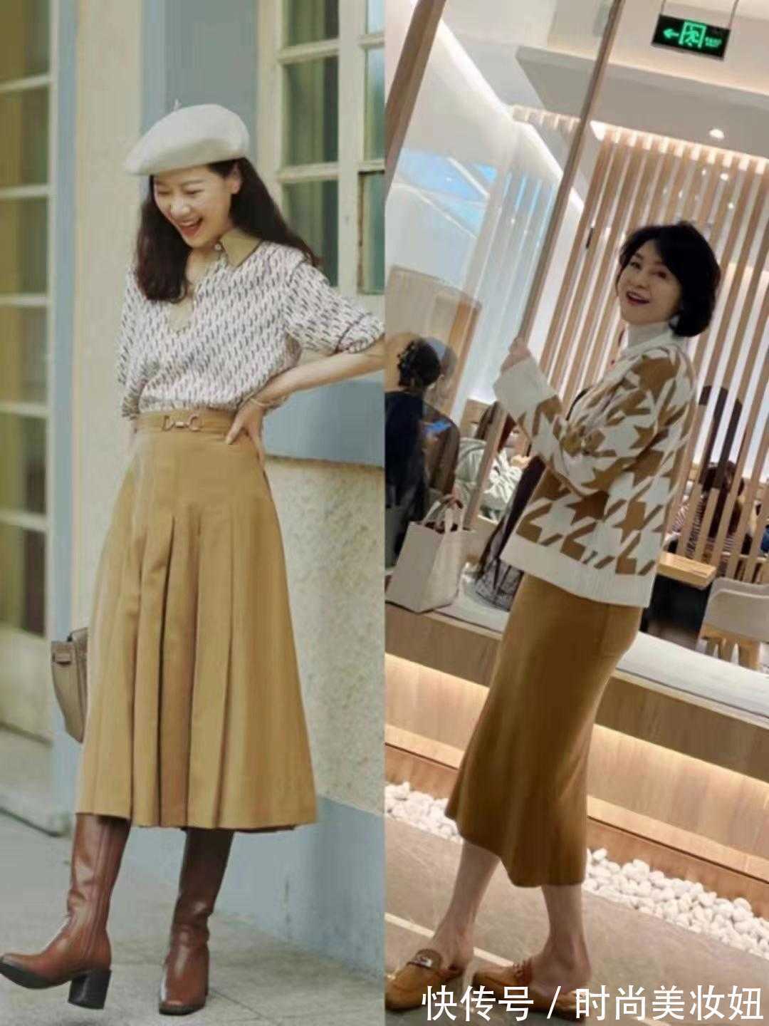 冬季 “过膝裙”才是冬季该有的穿搭,优雅洋气又保暖,照穿显气质