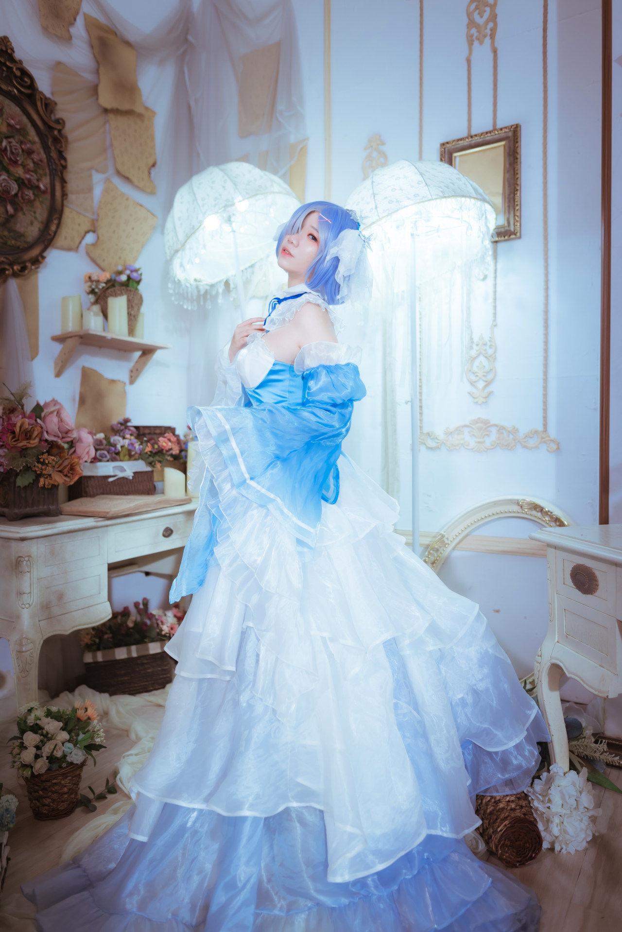 蕾姆|从零开始的异世界蕾姆的冰晶礼服cosplay