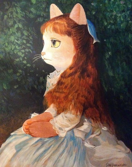 猫咪#艺术家笔下的猫咪“入侵”世界名画,萌到让人尖叫!