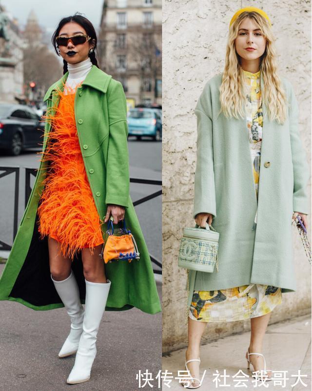 怪不得彩色大衣这么火，活泼时尚还吸睛，满大街都是在衬托它