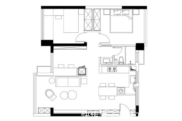 现代风|112平现代风三居室,木质餐椅让整个空间更加舒适