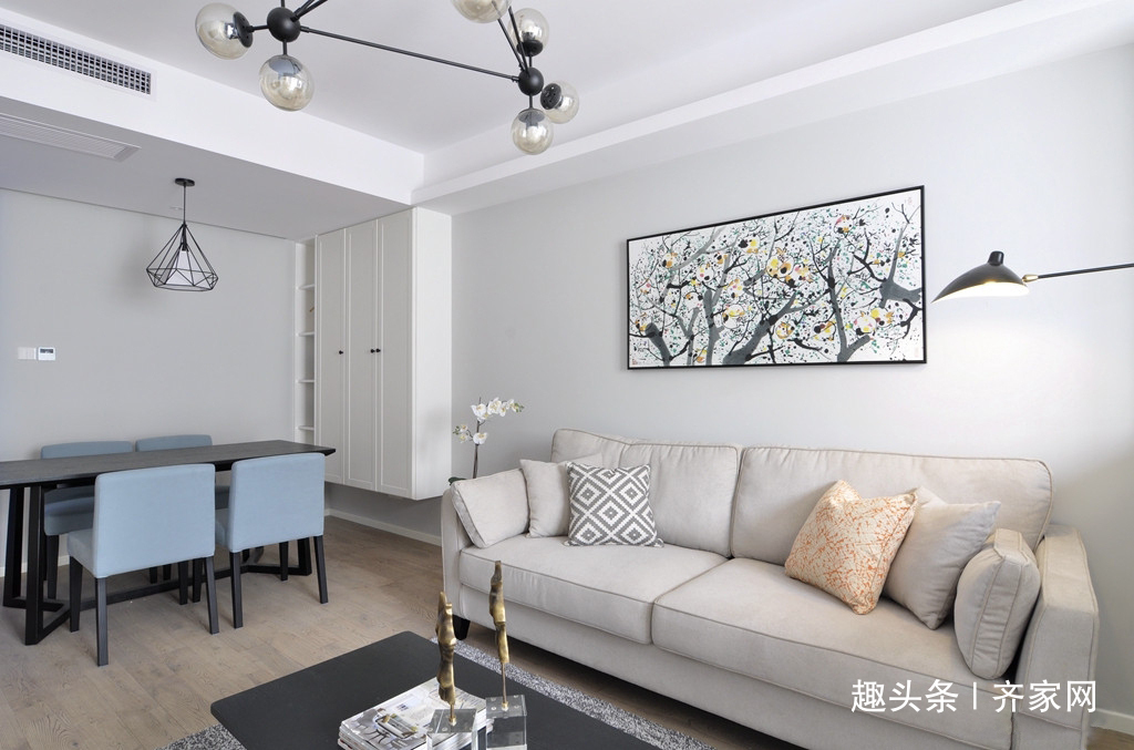 简约|110平现代简约两居,生活品味以及健康时尚的消费理念