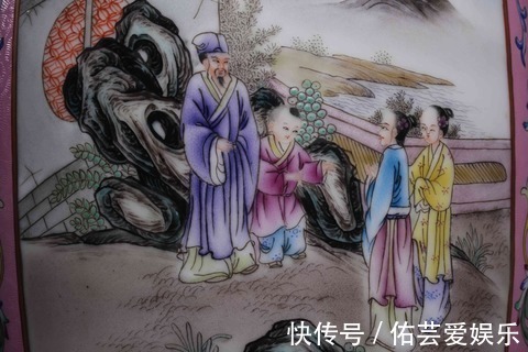 雍正@清代,“雍正御制”胭脂红轧道粉彩开窗人物故事纹灯笼瓶