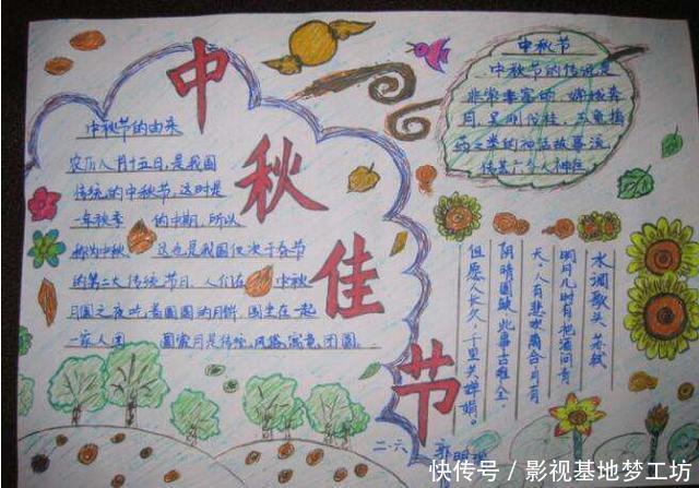 中秋节主题手抄报大全,创意新颖,简单好画!