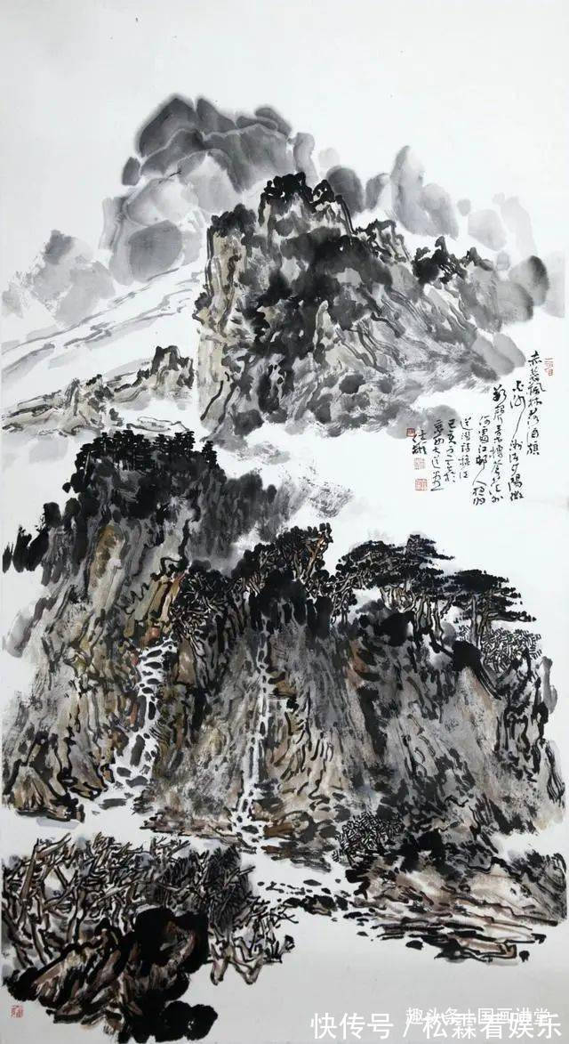 山水画!他的山水画里的大山大川大多出自于神奇的巴山蜀水