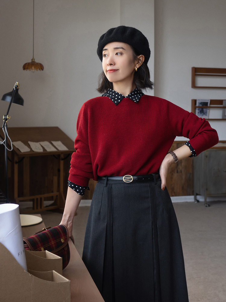 穿搭 秋冬季穿什么样的针织衫才好看?羊毛衫和绞花羊毛开衫,高级洋气