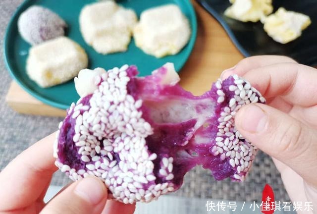 用薯泥制作甜品，过年的时候与家里的小孩一起动手，乐趣多多