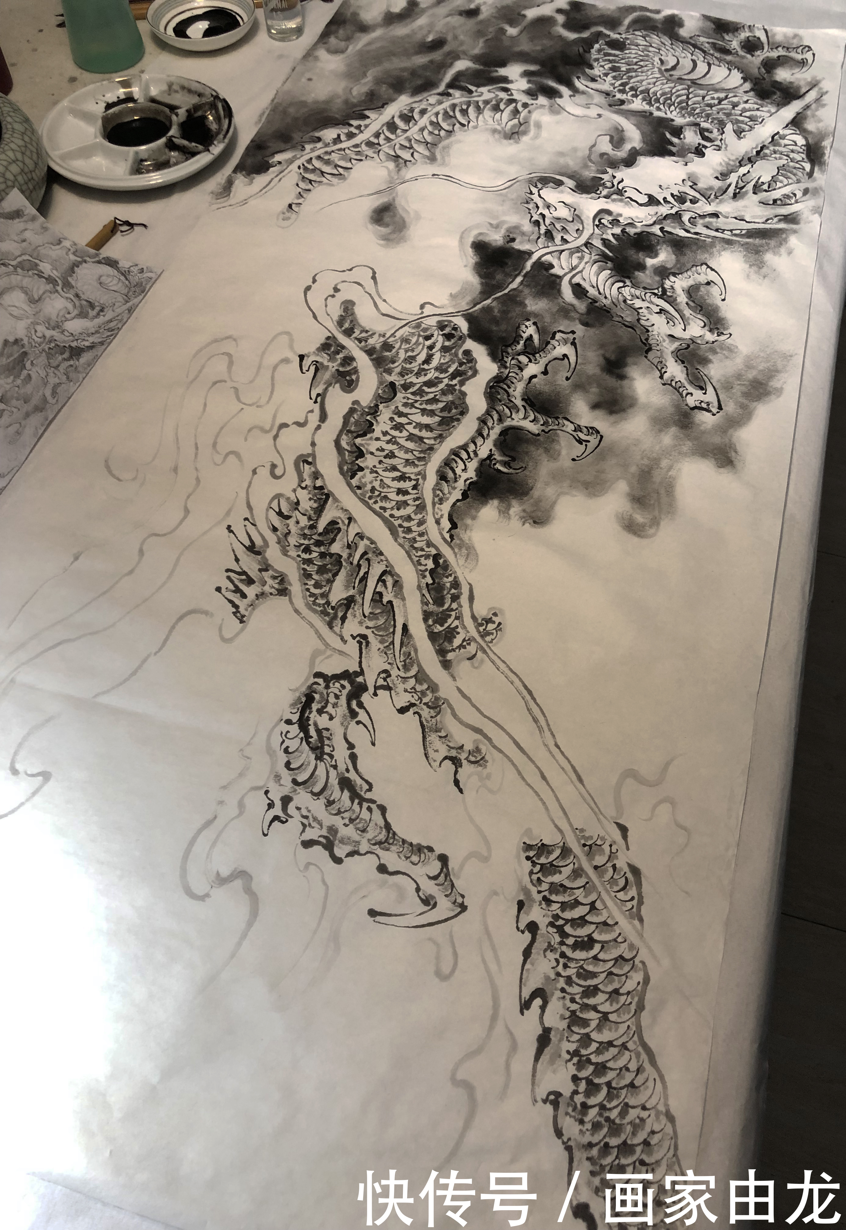 中华民族|中国龙图绘制由龙作品