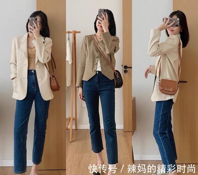牛仔裤 初秋穿衣越简单越高级,分享18套通勤穿搭,穿出优雅好气质!