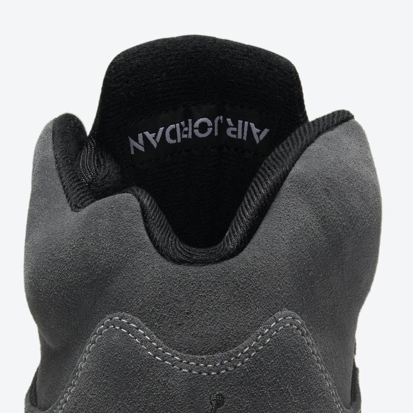 有点 OW 联名味道！“无烟煤” Air Jordan 5 官图释出，2 月来袭！