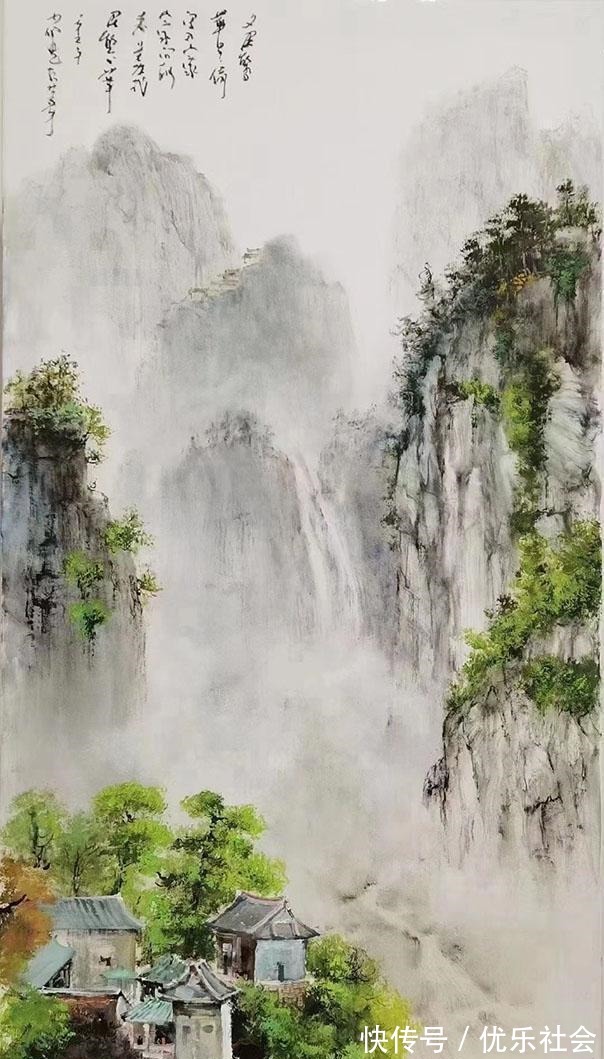 油画#冯少帅山水画 既有西方油画的质感又有国画山水画的灵韵