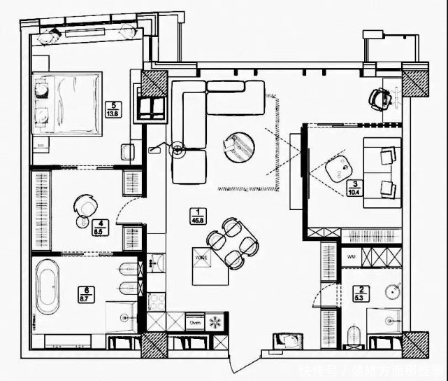 棉麻|97平原木装修三居室,简约清新像把大自然搬回家一样,非常舒适