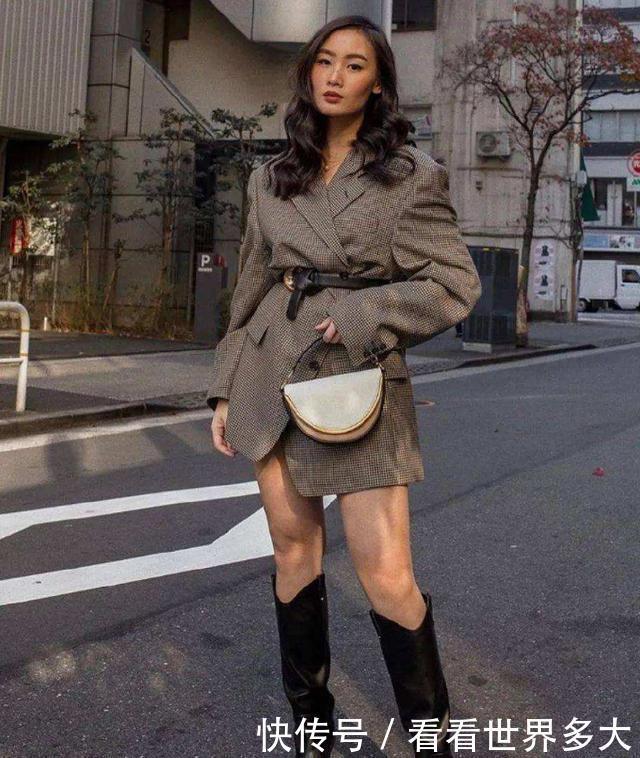 仅158的时尚博主教科书式穿搭,气场直逼170,别说小个子不好看