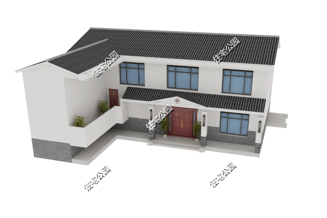 新中式|农村建房,推荐这套新中式别墅给你,大卧室大厨房一应俱全