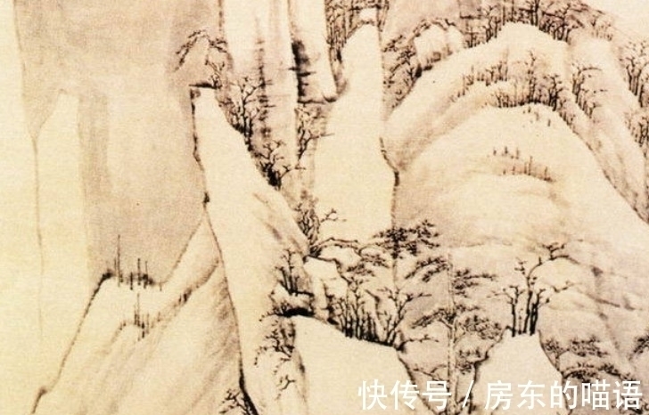 笔墨#古画《松雪图》欣赏：笔墨虚实变化巧妙，突显古人绘画的内容