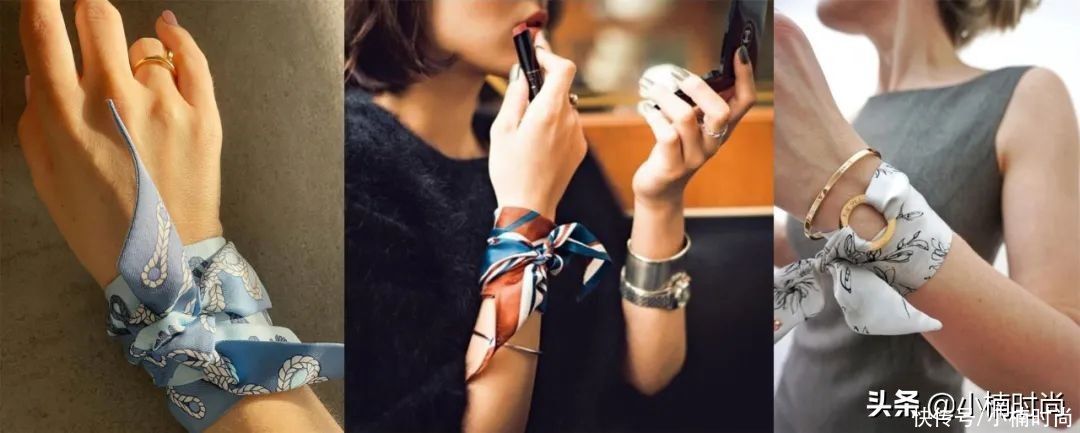 用细节为造型增加时髦感，夏季窄长丝巾的三种迷人搭配推荐