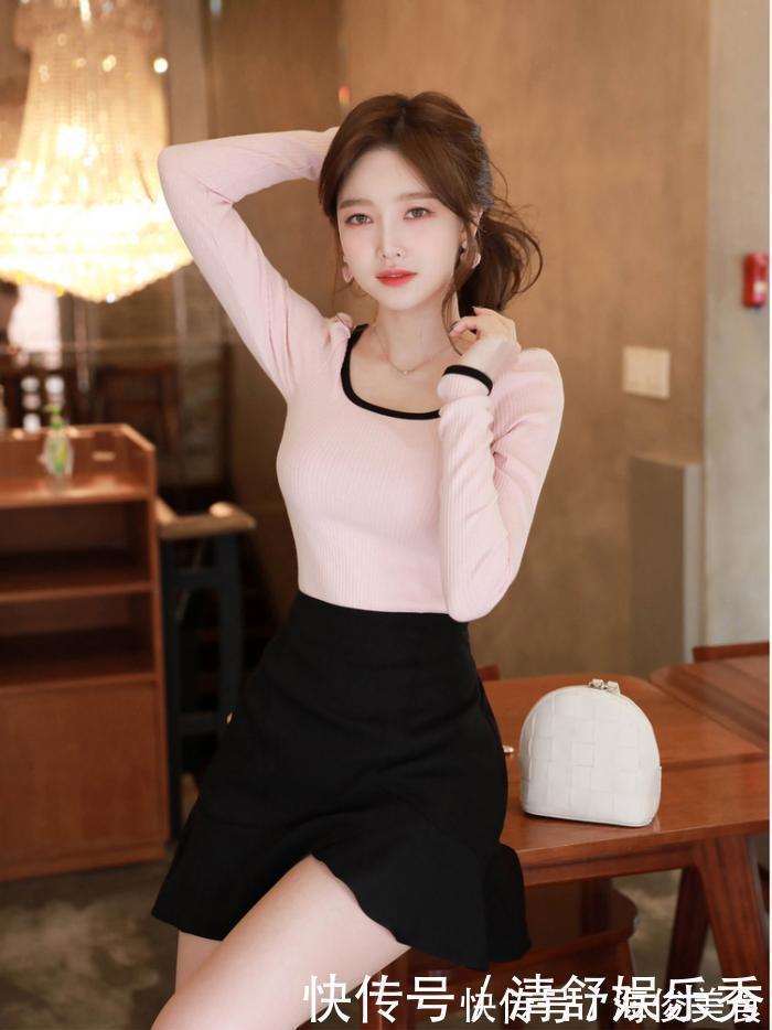 个性|黑色高腰短裙,裙摆处不规则设计,个性时尚