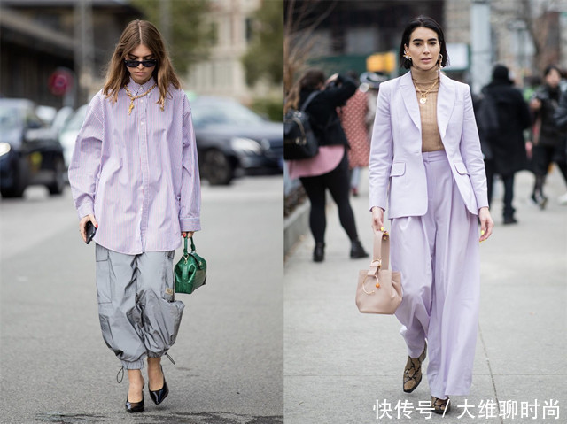 紫罗兰色很友好,亚洲人黄皮肤穿了尤其会显白,春天穿搭更浪漫