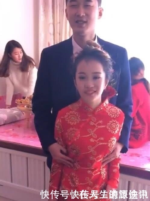 婚礼|抖音“最萌身高差”婚礼,新郎像捡到宝一样,新娘却是这种画风!