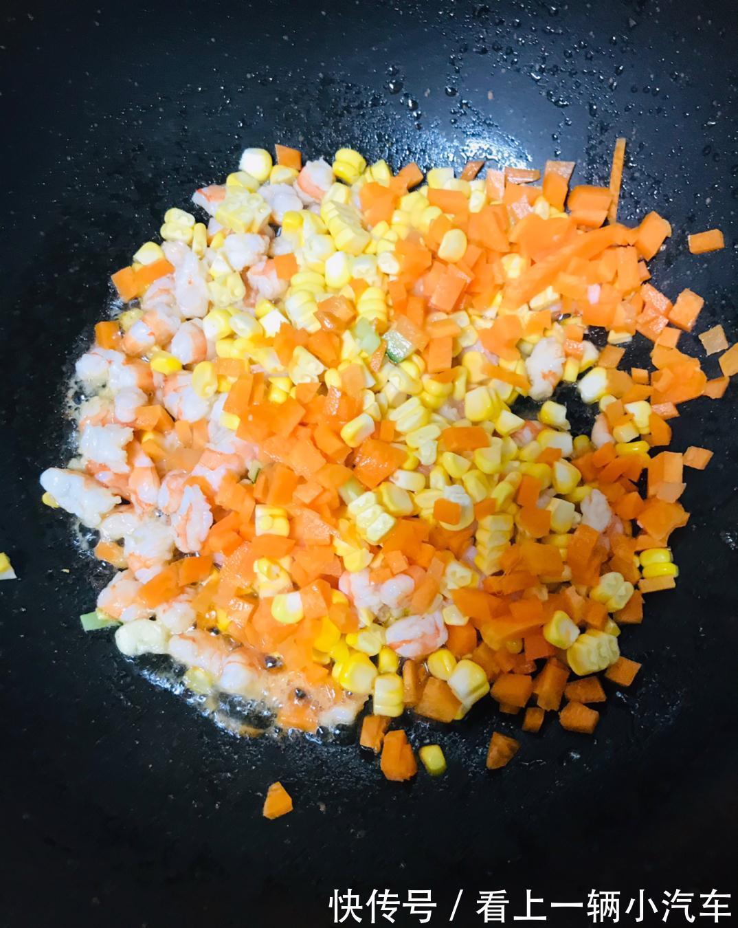 大雪过后小炒菜：虾仁炒玉米，鲜甜可口，味道独特，孩子超喜欢