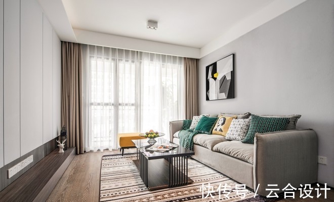 浅灰色|云合设计——90㎡的现代北欧风,看完上头,我爱了!