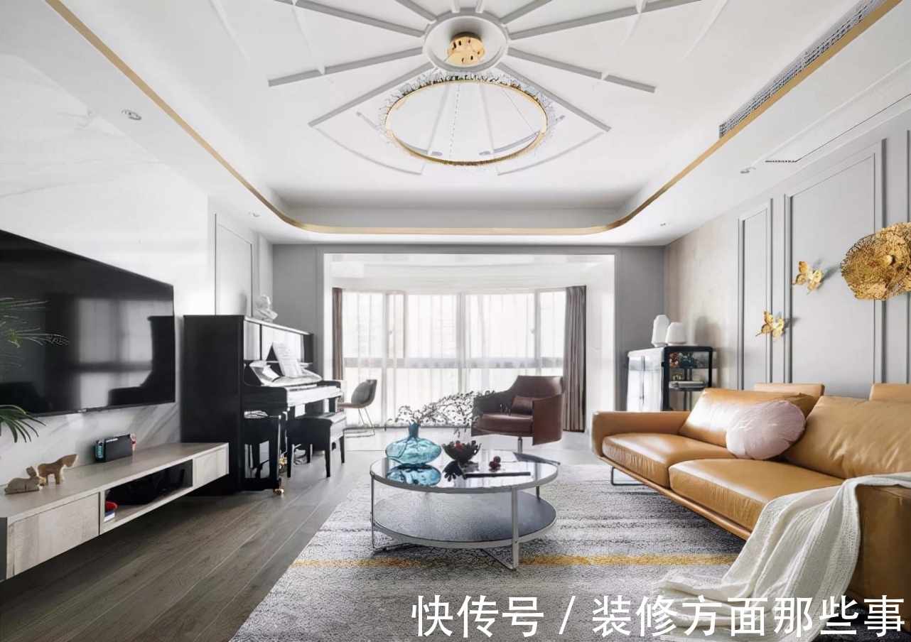 空间|110平简约轻奢风三居室,大胆采用黄色高级感扑面而来