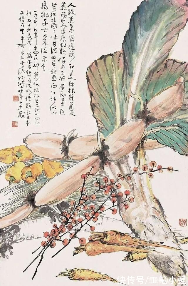 孙雪@淡雅秀逸，雅俗共赏。孙雪泥蔬果欣赏