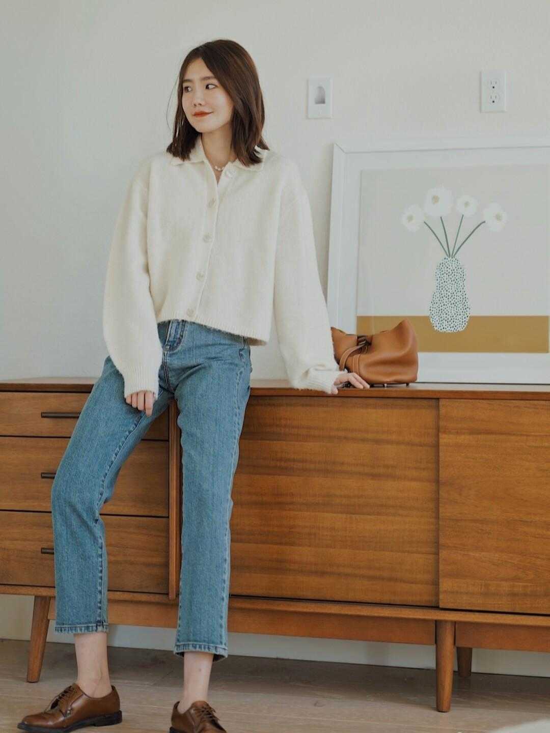 针织开衫|30+的女人常备这几条裤子,搭配上针织开衫或者毛衣,百搭又高级